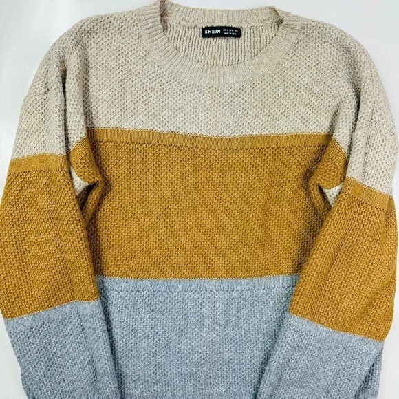 SHEIN ColorBlock Knit Sweater Size Small - Picture 4 of 10